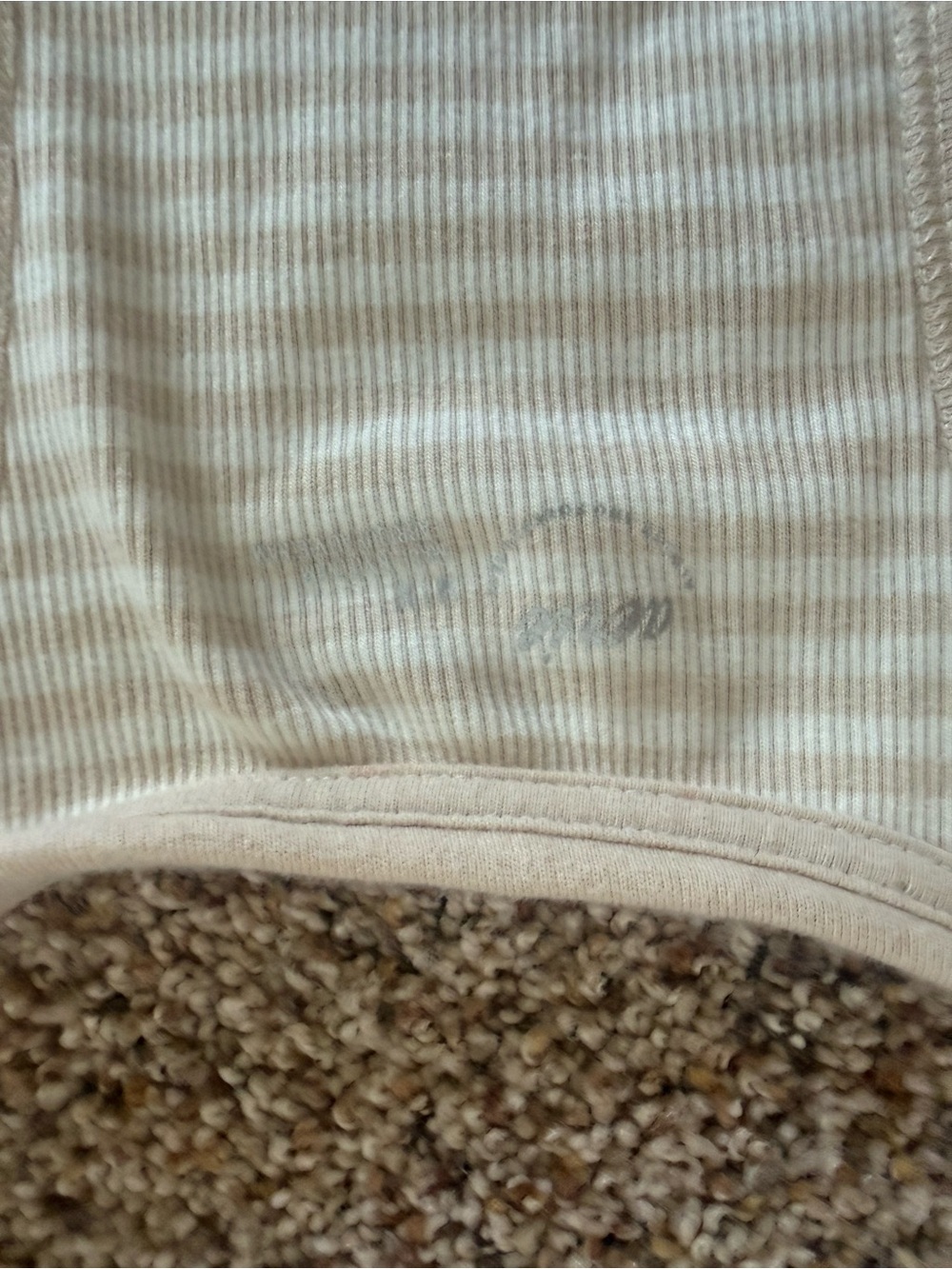 aerie Cream Striped Ribbed Racerback Tank - Picture 2 of 2
